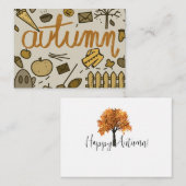 Najaars briefkaart met enveloppe Herfst (Voorkant / Achterkant)