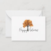 Najaars briefkaart met enveloppe Herfst (Achterkant)