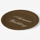 Najaars bruiloft bruin Rich Deep Rustige kleur Papieren Bordje (Gekanteld)