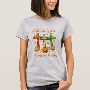 Najaars Christelijke Herfst voor Jezus die hij noo T-shirt