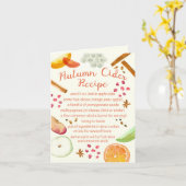 Najaars cider recept Happy Herfst Sason Sweetness Kaart (Gele Bloem)
