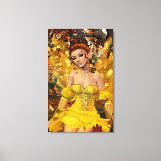Najaars Dance Fae Fantasy Art Canvas Afdruk (Voorkant)