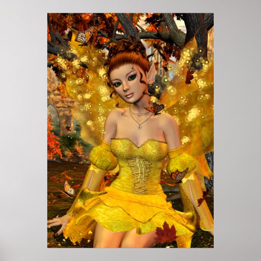 Najaars Dance Fae Fantasy Art Poster (Voorkant)