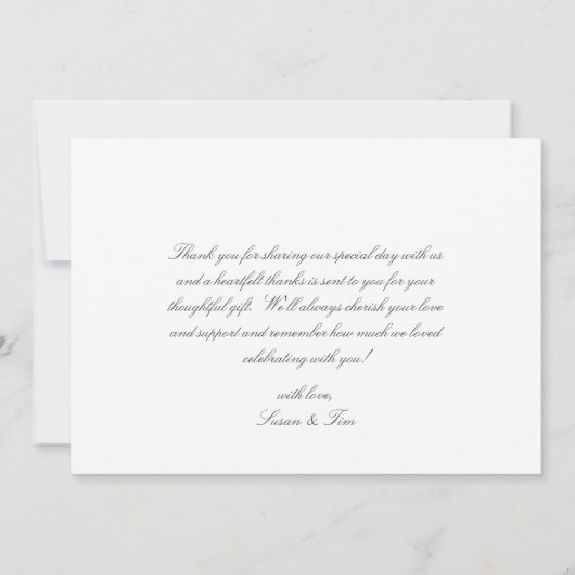 Najaars Donker en Moody Floral Wedding Bedankkaart (Achterkant)