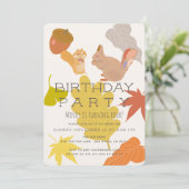 Najaars eekhoorn en uitnodiging van Chipmunk (Staand voorkant)