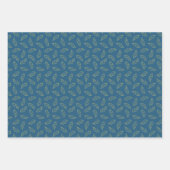 Najaars eikenhouten inpakpapier - pruim/blauwgroen (Voorkant)