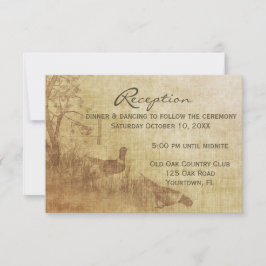 Najaars feasant Wedding Reception RSVP Kaartje