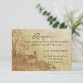 Najaars feasant Wedding Reception RSVP Kaartje (Staand voorkant)