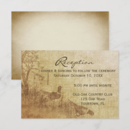 Najaars feasant Wedding Reception RSVP Kaartje
