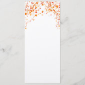 Najaars fileage-weduwenkaart menu (Achterkant)