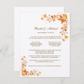 Najaars filebruidskaart informatiekaartje (Voorkant / Achterkant)