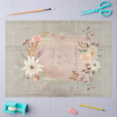 Najaars Floral Herfst geeft Bedankt grijze ontkopp Tissuepapier (Craft)