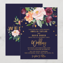 Najaars Floral met Typografie Backing Wedding