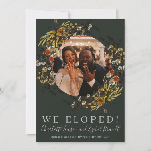 Najaars "Foliage gedroogd Greenery" met uitloper Aankondiging (Voorkant)