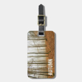Najaars Forest Mist and Fog Herfst Season gift Bagagelabel (Voorkant verticaal)
