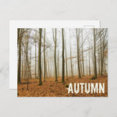Najaars Forest Mist and Fog Herfst Season gift Feestdagenkaart (Voorkant / Achterkant)