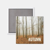 Najaars Forest Mist and Fog Herfst Season gift Magneet (Voorkant / Achterkant)