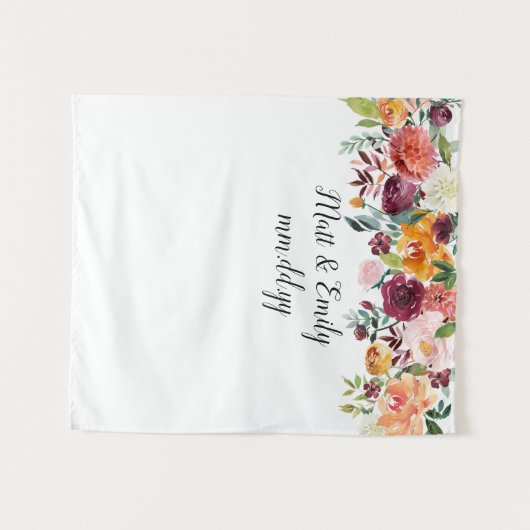 Najaars Foto Booth, Fall Wedding Backdrop Decor Wandkleed (Voorkant (horizontaal))