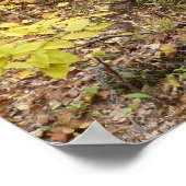 Najaars Gele Bomen bij de Stroom Poster (Hoek)