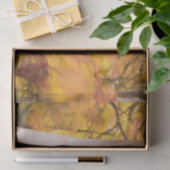 Najaars gele schets Kunstbossen verlaten boomstam Tissuepapier (Geschenk)