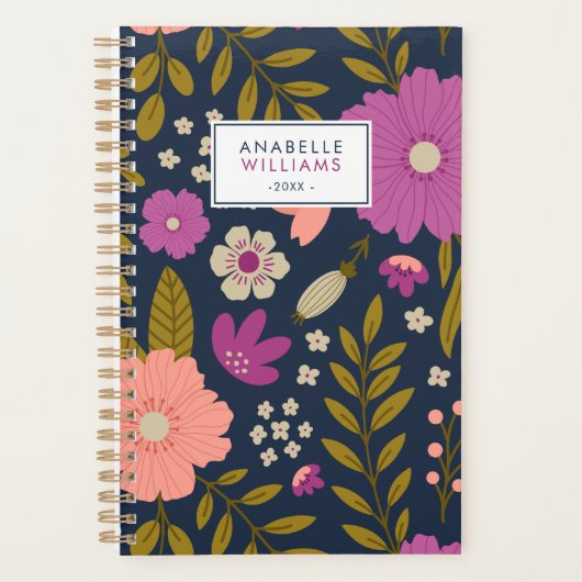 Najaars gepersonaliseerde planner voor Floral Patt (Voorkant)