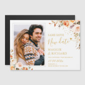 Najaars Gold Floral Foto slaat de nieuwe Magnet Da (Voorkant / Achterkant)