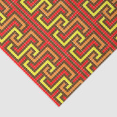 Najaars Grieks Oranje met rode rode, gele sleutel Tissuepapier (Detail)