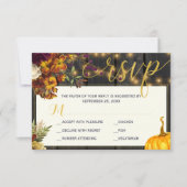 Najaars herfst, bijtende houtkap RSVP Kaartje (Voorkant)