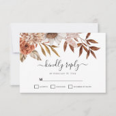 Najaars Herfst Bloom Elegant Wedding RSVP Card Kaartje (Voorkant)