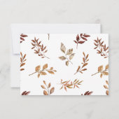Najaars Herfst Bloom Elegant Wedding RSVP Card Kaartje (Achterkant)