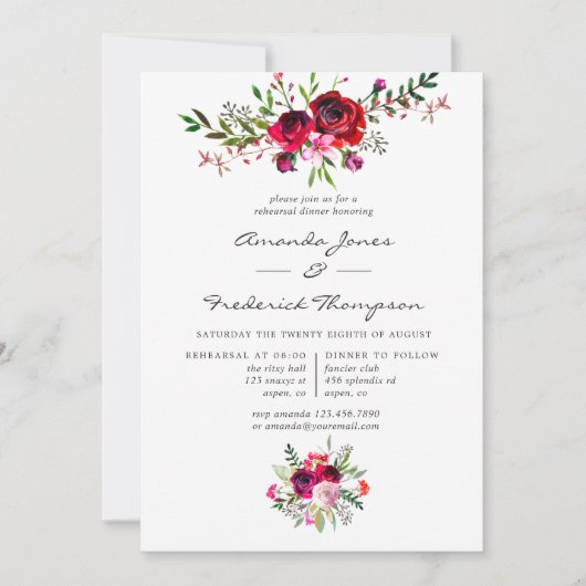 Najaars herfst bruiloft repesial Dinner Kaart (Voorkant)