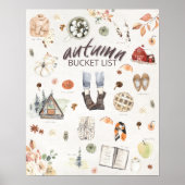 Najaars Herfst Bucket List Poster (Voorkant)