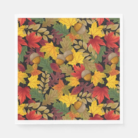 Najaars Herfst Colorful Leaves Servet (Voorkant)