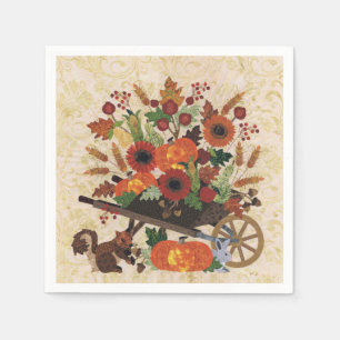 Najaars Herfst Elegant Floral Paper Servet