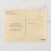 Najaars Herfst Foliage Elegant Greenery Thanksgivi Briefkaart (Achterkant)