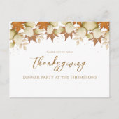 Najaars Herfst Foliage Elegant Greenery Thanksgivi Briefkaart (Voorkant)