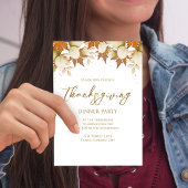 Najaars Herfst Foliage Elegant Greenery Thanksgivi Kaart