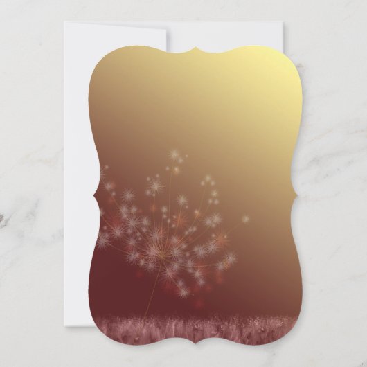 Najaars herfst glam Wedding Rehearsal Kaart (Achterkant)