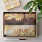 Najaars herfst Harvest Tree of Life in Gold Brown Tissuepapier (Geschenk)