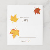 Najaars Herfst in Love Wedding Plaatskaartje (Buitenkant ongevouwen)