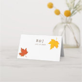 Najaars Herfst in Love Wedding Plaatskaartje (Achterkant)