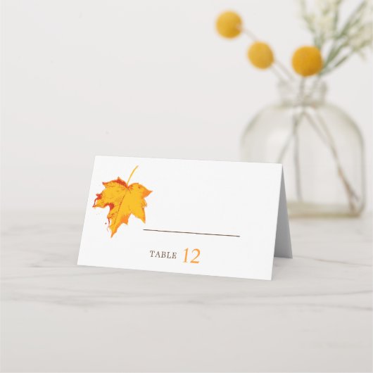 Najaars Herfst in Love Wedding Plaatskaartje (Voorkant)