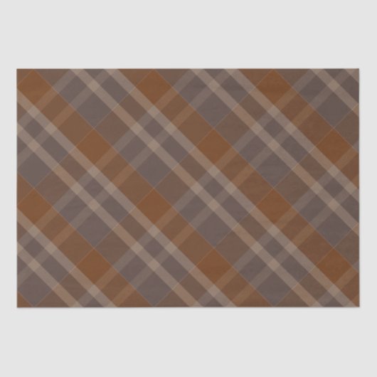 Najaars Herfst Klassieke  Pset Tartan Patroon Tissuepapier (Voorkant)