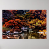 Najaars Herfst Landschap Natuur kleuren Poster (Voorkant)