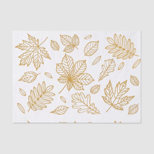 Najaars Herfst Leaf Print Tissuepapier (Voorkant)