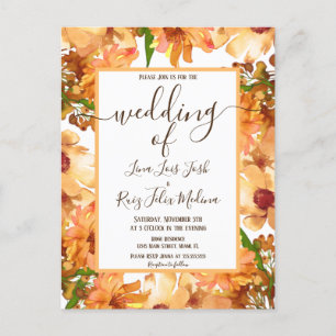 Najaars Herfst Love Greenergy Rustic Wedding Briefkaart