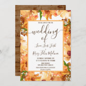 Najaars Herfst Love Greenergy Rustic Wedding Kaart (Voorkant / Achterkant)