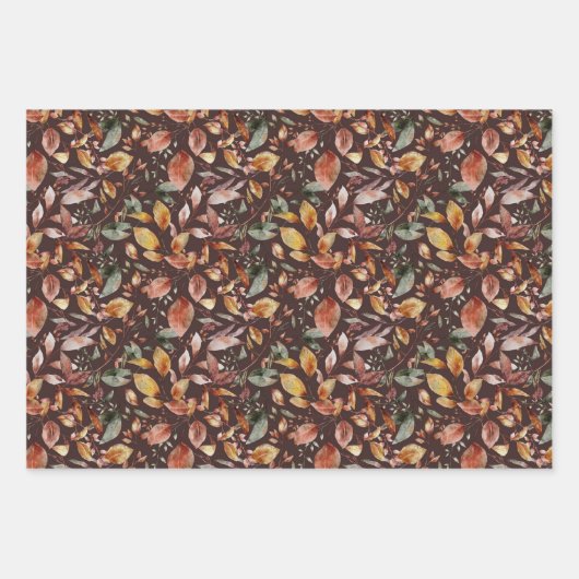 Najaars Herfst Maple laat papierpakbladen overlope Inpakpapier Vel (Voorkant)