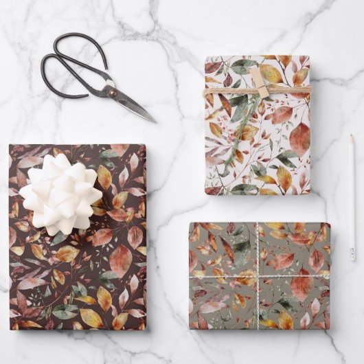 Najaars Herfst Maple laat papierpakbladen overlope Inpakpapier Vel (Voorkant)