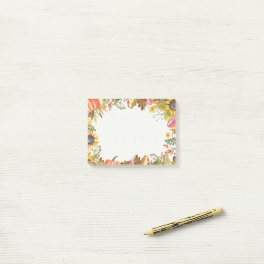 Najaars Herfst Maple laat pompoen nakijken Post-it® Notes (Op bureau)